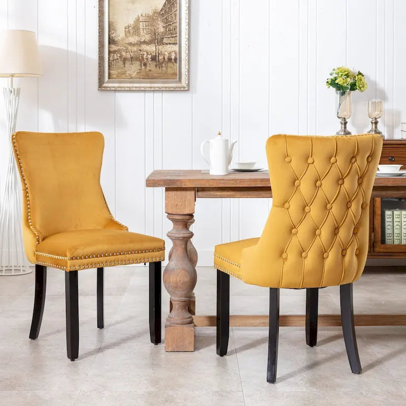 Chaise de salle à manger rembourrée à oreilles A&amp;A Furniture