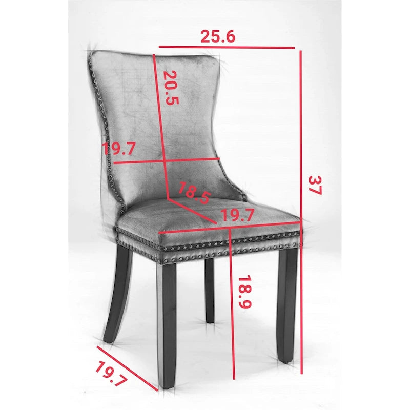 Chaise de salle à manger rembourrée à oreilles A&amp;A Furniture