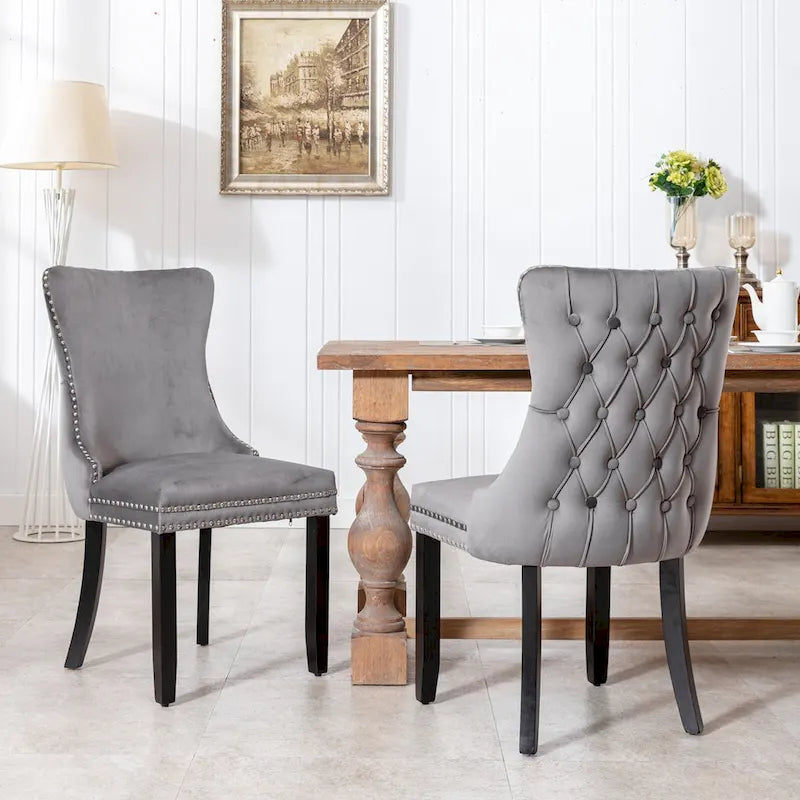Chaise de salle à manger rembourrée à oreilles A&amp;A Furniture