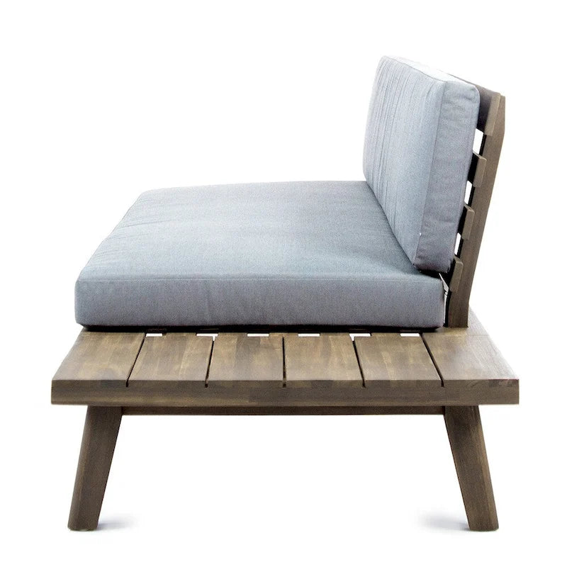 Canapé d'angle droit Eulah de Christopher Knight Home, minimaliste, en bois et tissu