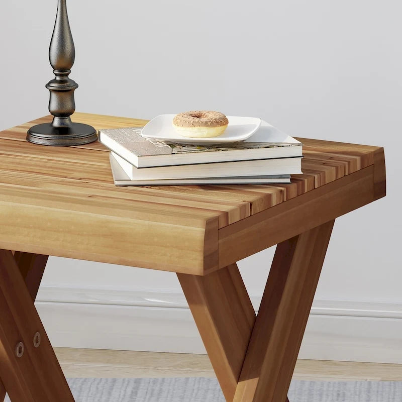 Table d'appoint Esmeralda Farmhouse en bois d'acacia par Christopher Knight Home