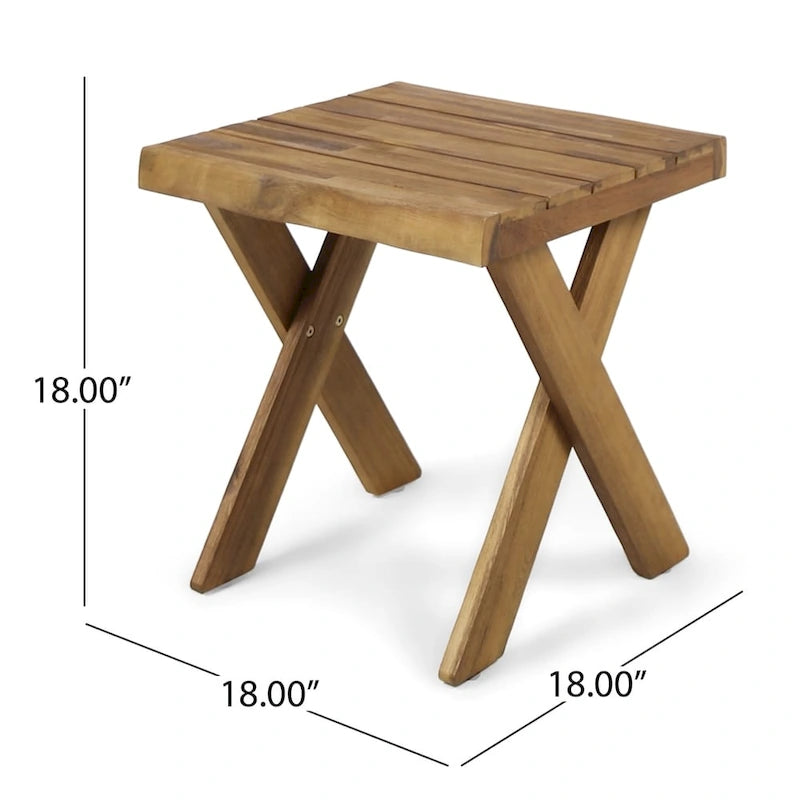 Table d'appoint Esmeralda Farmhouse en bois d'acacia par Christopher Knight Home