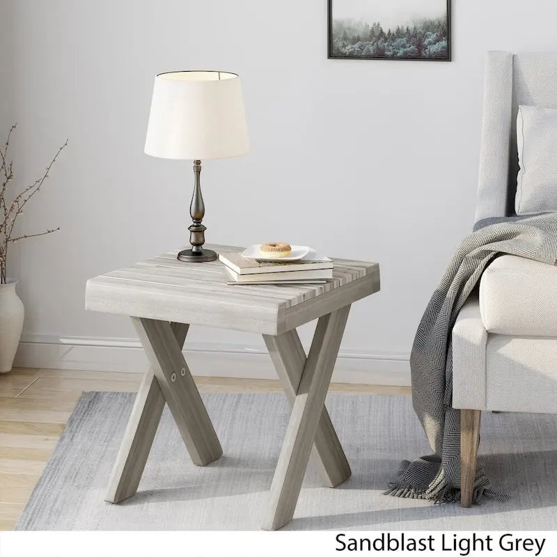Table d'appoint Esmeralda Farmhouse en bois d'acacia par Christopher Knight Home