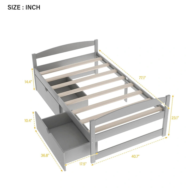 Lit plateforme simple