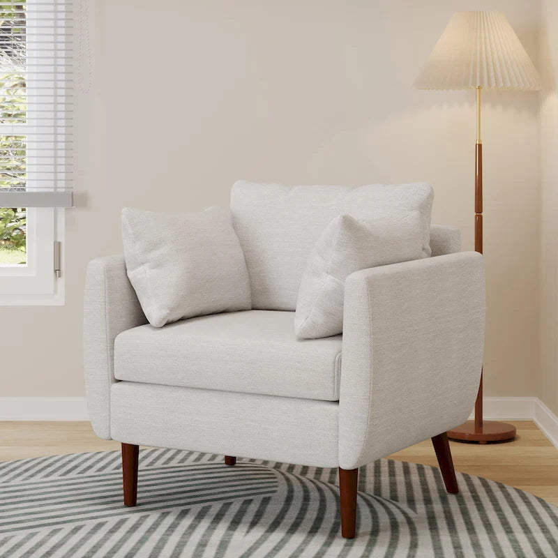 Gould Upholstered Club Chair with Accent Pillows by Christopher Knight Home