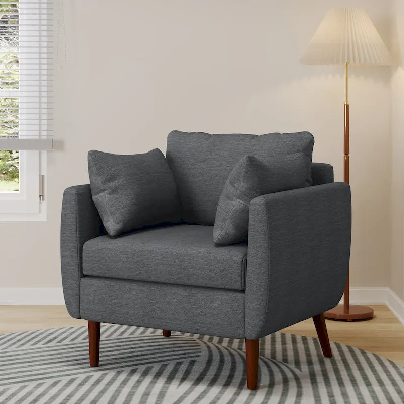 Fauteuil club rembourré Gould avec coussins décoratifs par Christopher Knight Home