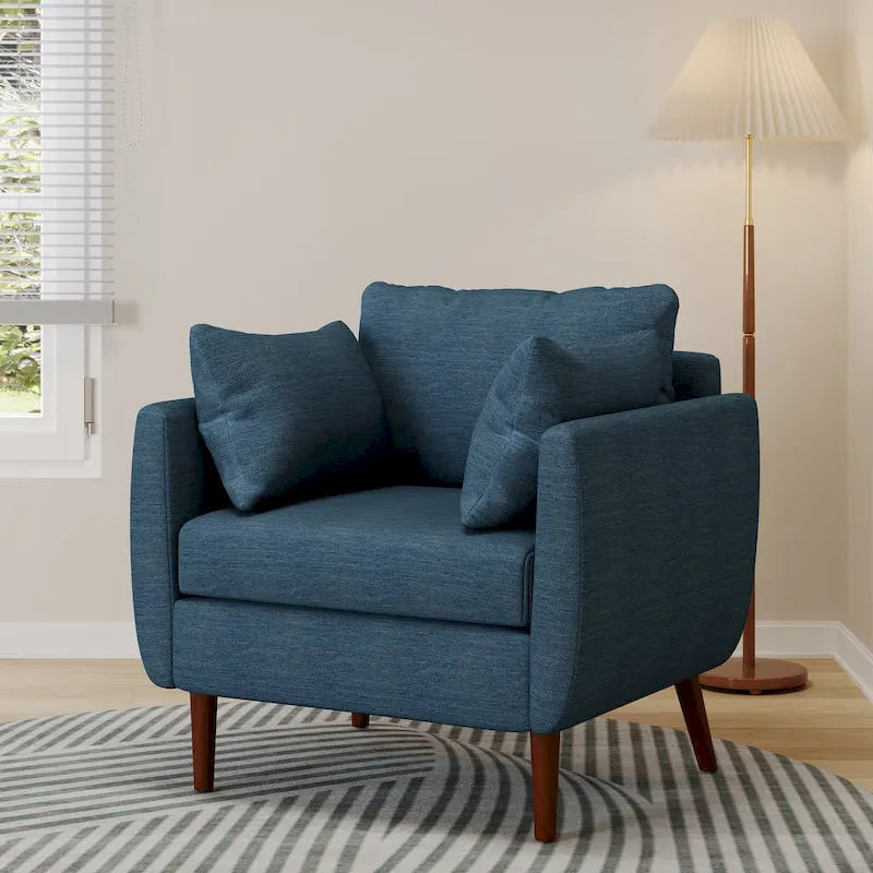 Fauteuil club rembourré Gould avec coussins décoratifs par Christopher Knight Home
