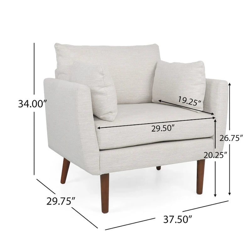 Fauteuil club rembourré Gould avec coussins décoratifs par Christopher Knight Home