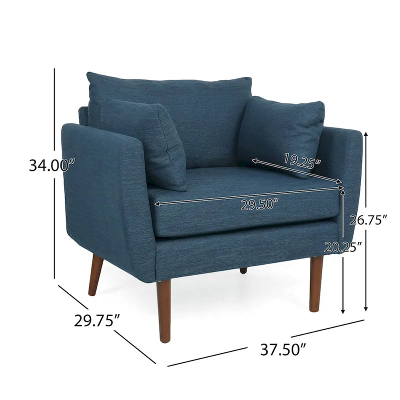 Fauteuil club rembourré Gould avec coussins décoratifs par Christopher Knight Home