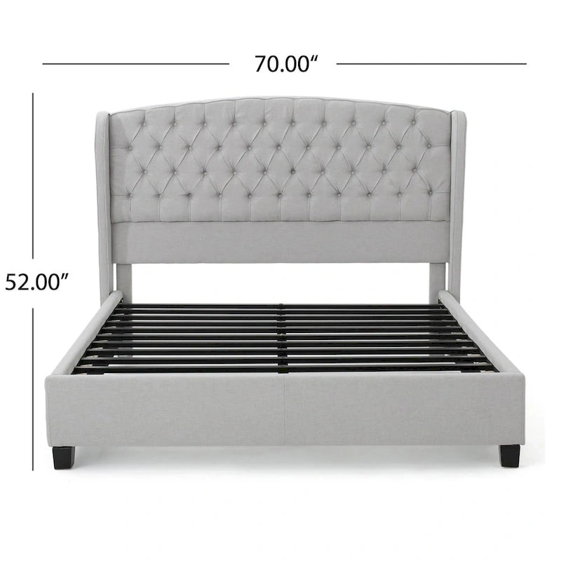 Ensemble de lit queen en tissu capitonné Costello de Christopher Knight Home