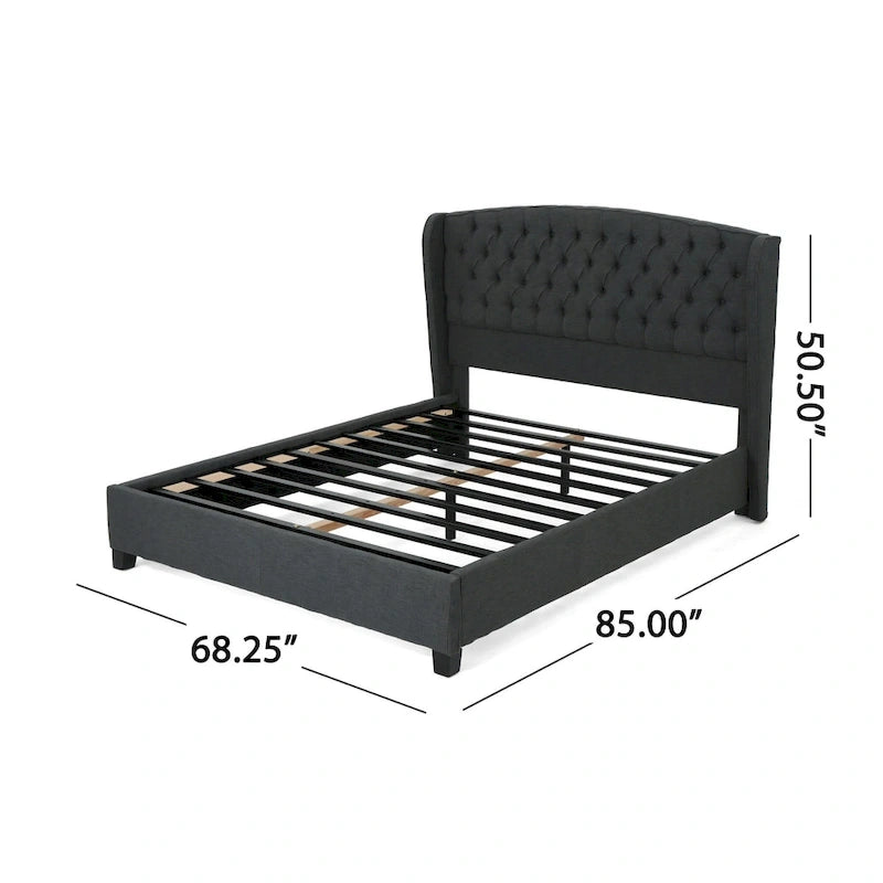 Ensemble de lit queen en tissu capitonné Costello de Christopher Knight Home