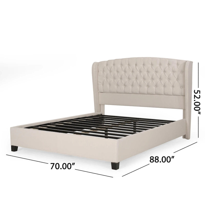 Ensemble de lit queen en tissu capitonné Costello de Christopher Knight Home