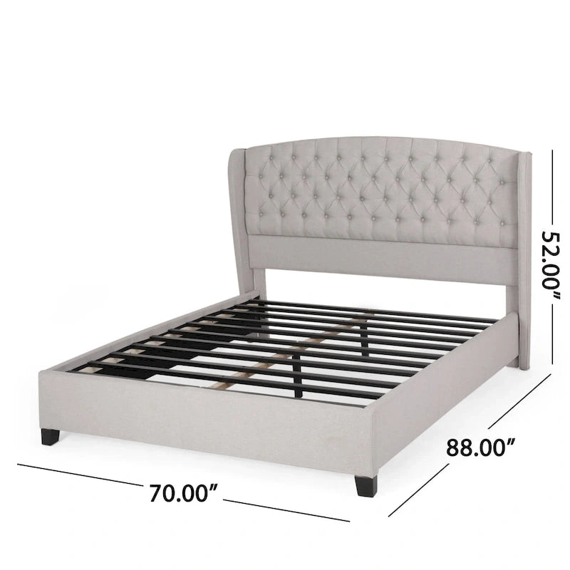 Ensemble de lit queen en tissu capitonné Costello de Christopher Knight Home