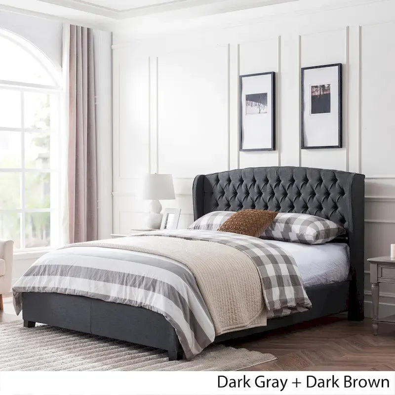Ensemble de lit queen en tissu capitonné Costello de Christopher Knight Home