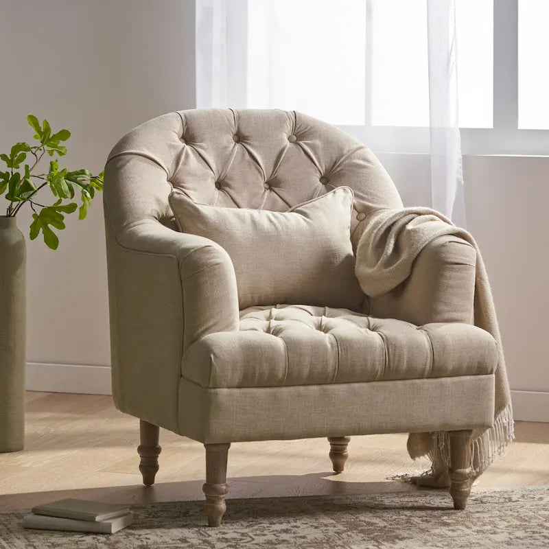 Fauteuil Anastasia capitonné de Christopher Knight Home