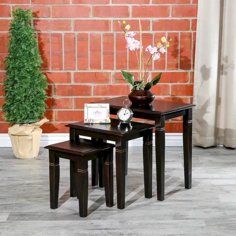 Ensemble de 3 tables gigognes dorées DTY Indoor Living