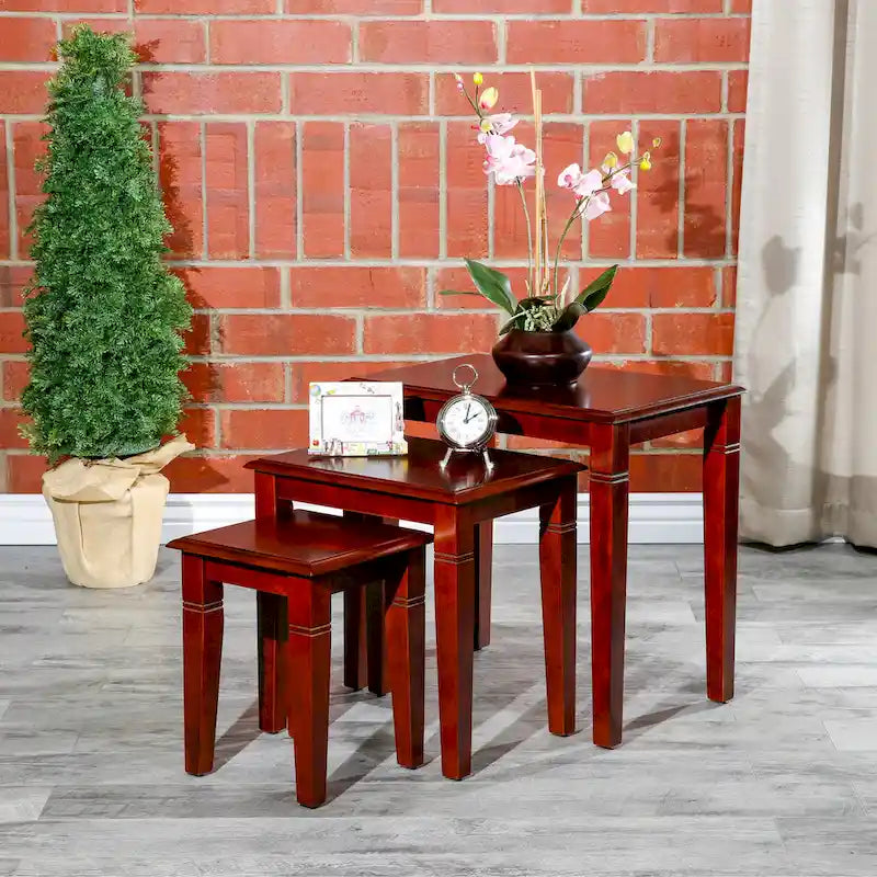 Ensemble de 3 tables gigognes dorées DTY Indoor Living