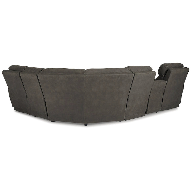 Canapé d'angle inclinable électrique 6 pièces gris Hoopster, Signature Design by Ashley - 100 cm (L) x 120 cm (P) x 34 cm (H)