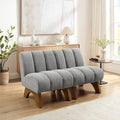 Fauteuil d'appoint moderne sans accoudoirs Art Leon, canapé deux places