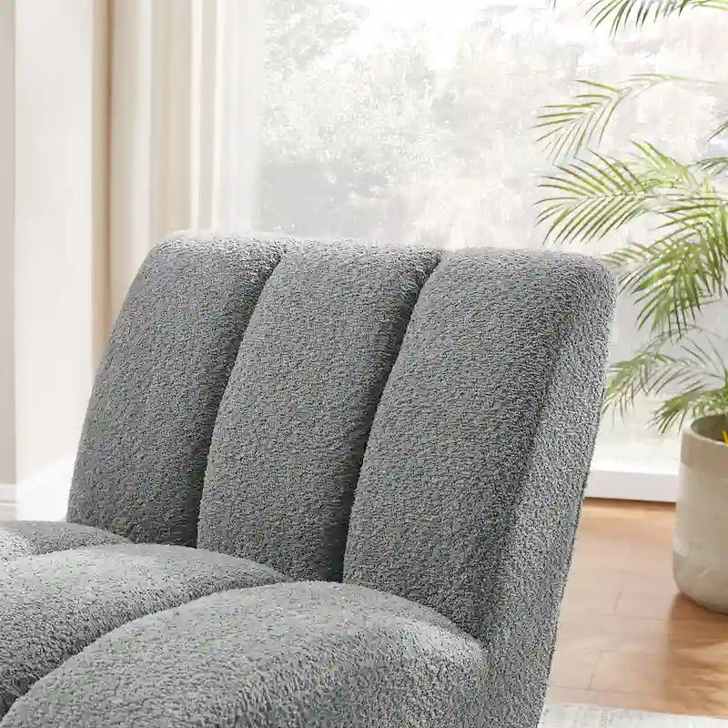Fauteuil d'appoint moderne sans accoudoirs Art Leon, canapé deux places