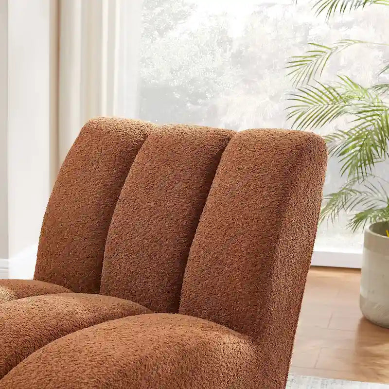 Fauteuil d'appoint moderne sans accoudoirs Art Leon, canapé deux places