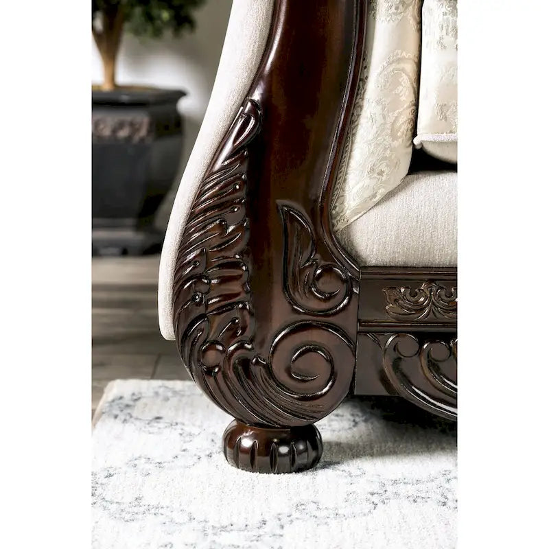 Canapé traditionnel Dikic en chenille, fabriqué par Furniture of America