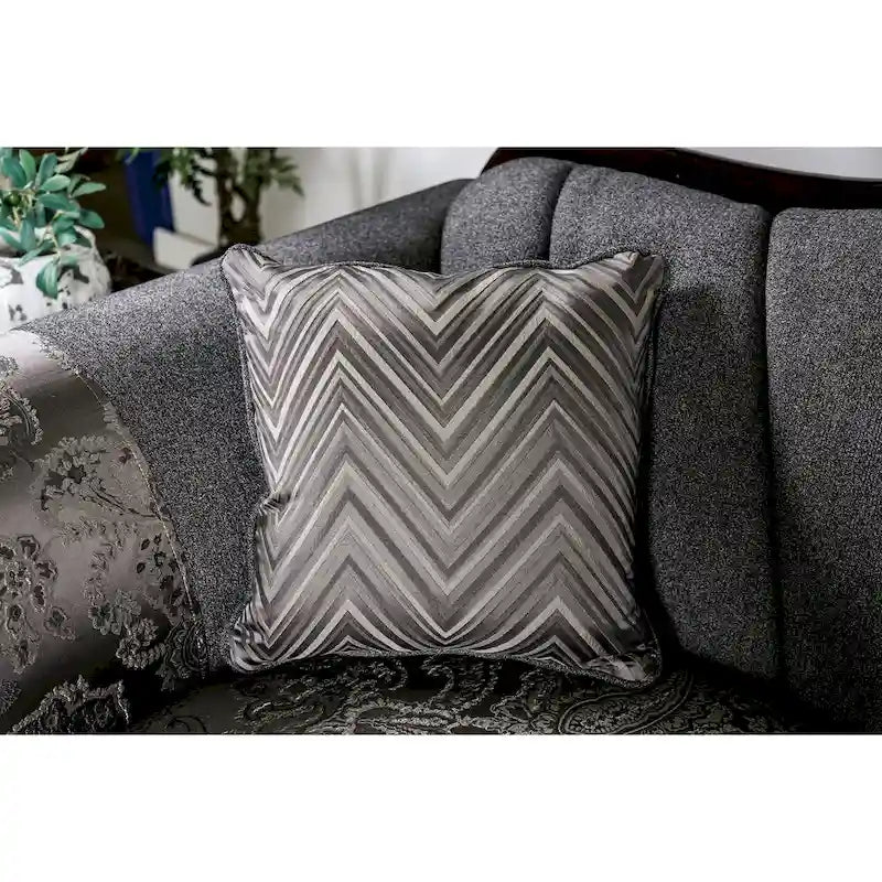 Canapé traditionnel Dikic en chenille, fabriqué par Furniture of America