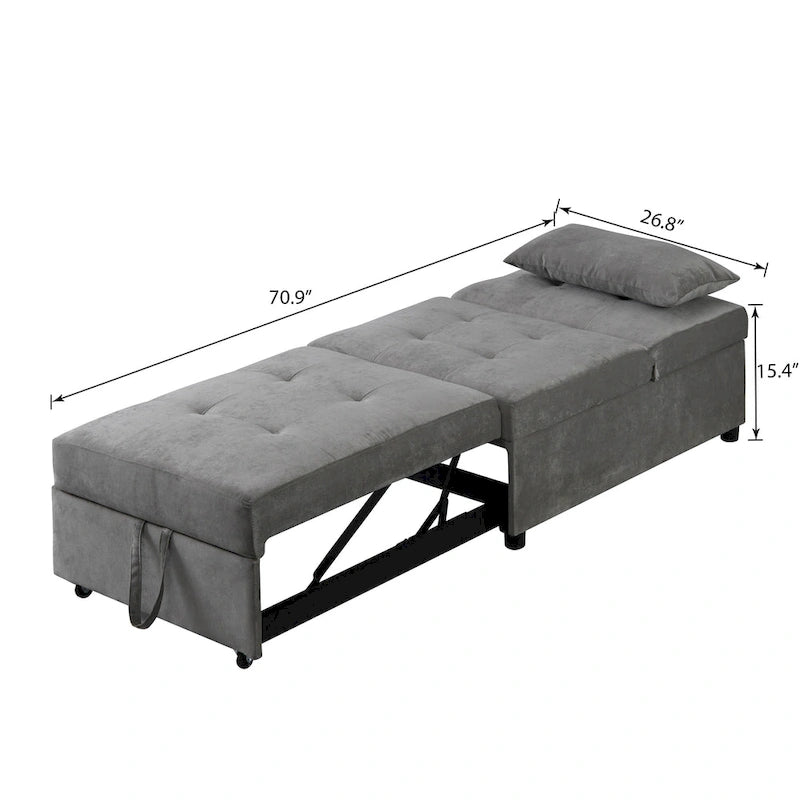 Canapé-lit futon 4 en 1 Lordear, convertible et pliable - 39,9 x 26,8