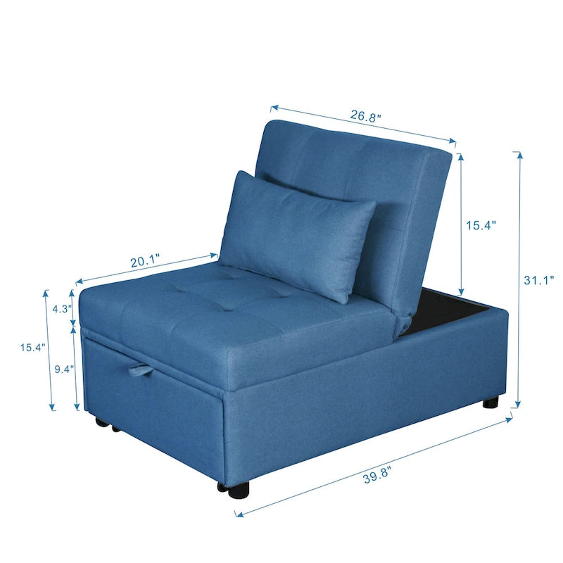 Canapé-lit futon 4 en 1 Lordear, convertible et pliable - 39,9 x 26,8