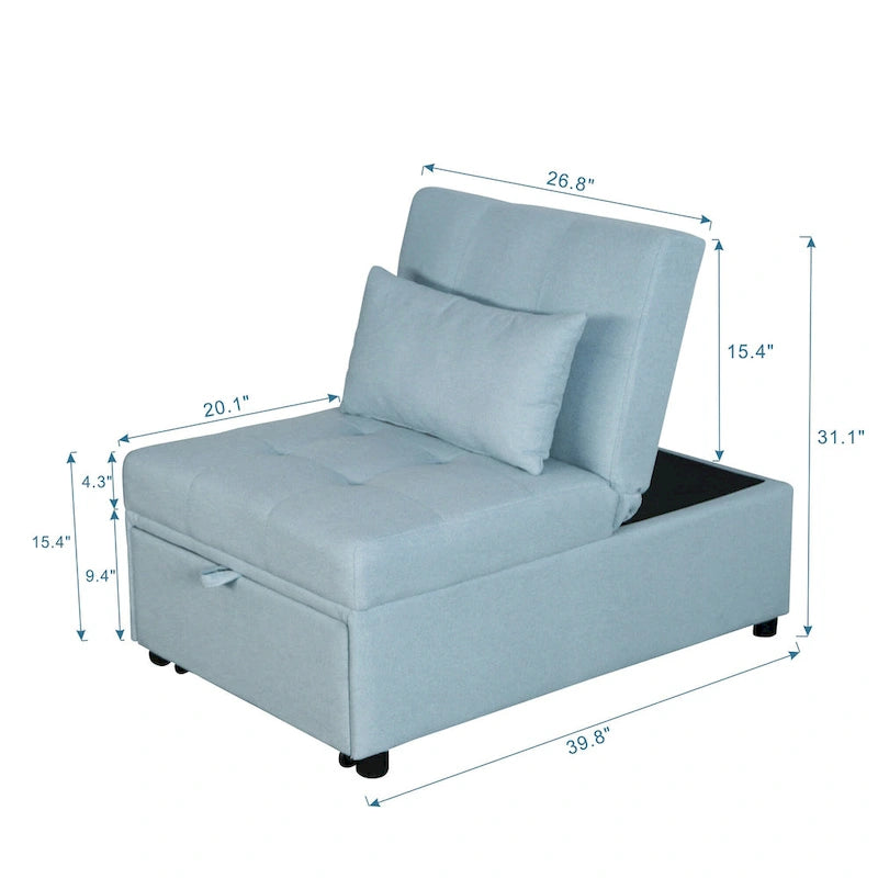 Canapé-lit futon 4 en 1 Lordear, convertible et pliable - 39,9 x 26,8