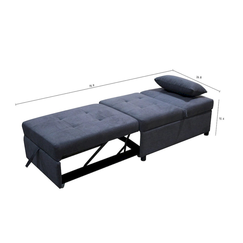 Canapé-lit futon 4 en 1 Lordear, convertible et pliable - 39,9 x 26,8