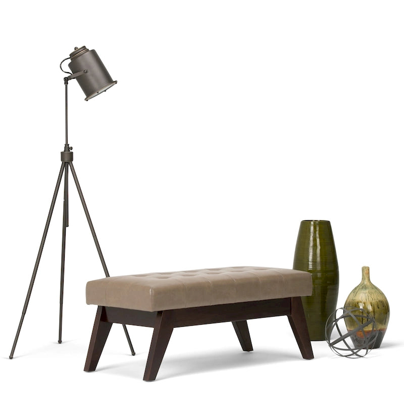 Banc ottoman rectangulaire de style moderne du milieu du siècle WYNDENHALL Tierney de 101,6 cm de large