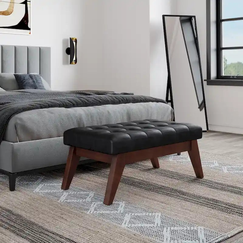 Banc ottoman rectangulaire de style moderne du milieu du siècle WYNDENHALL Tierney de 101,6 cm de large