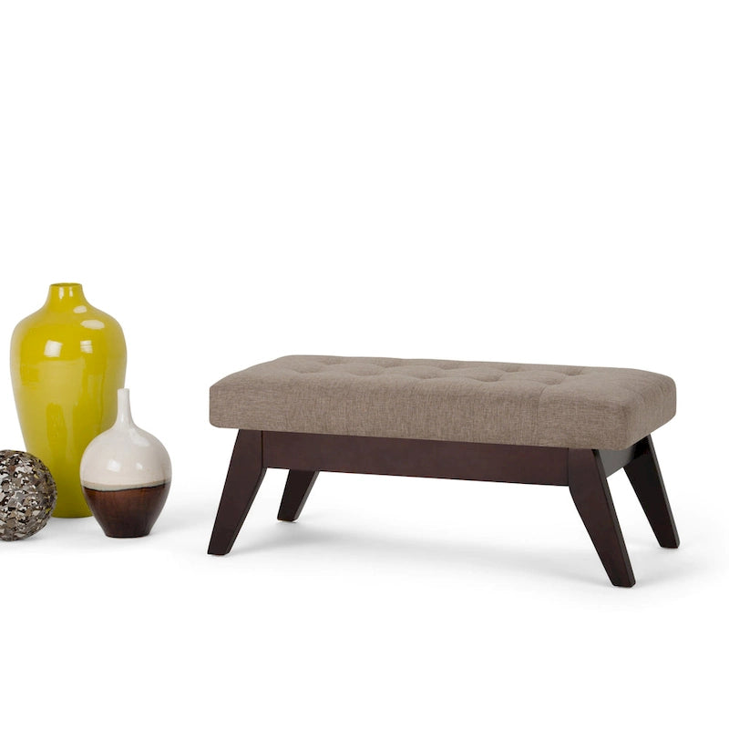 Banc ottoman rectangulaire de style moderne du milieu du siècle WYNDENHALL Tierney de 101,6 cm de large