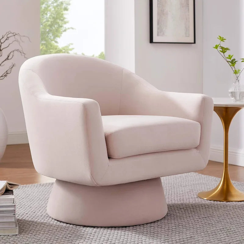 Fauteuil pivotant Astral Performance en velours et bois