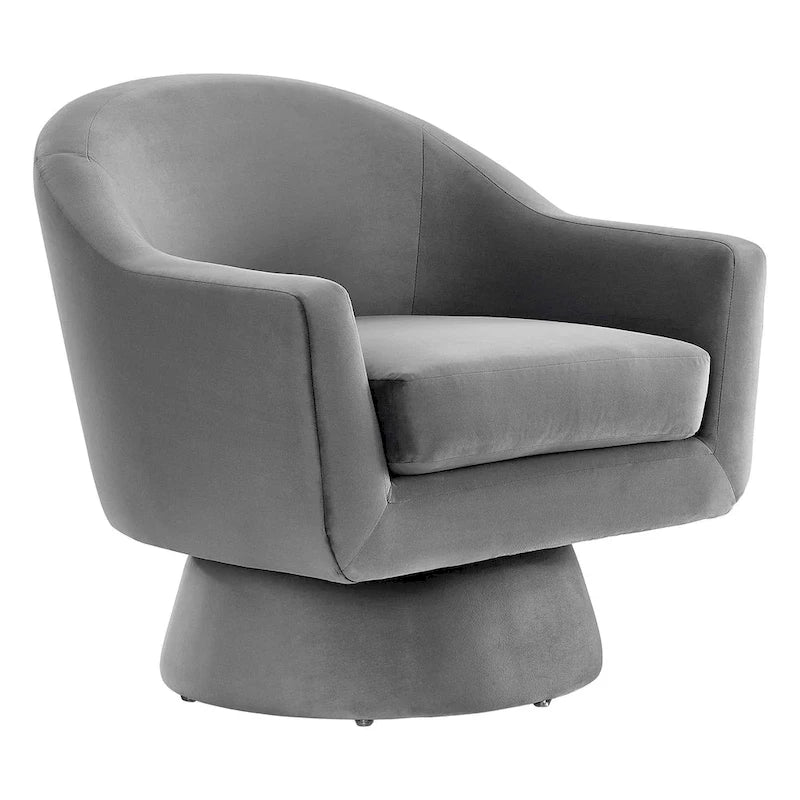 Fauteuil pivotant Astral Performance en velours et bois