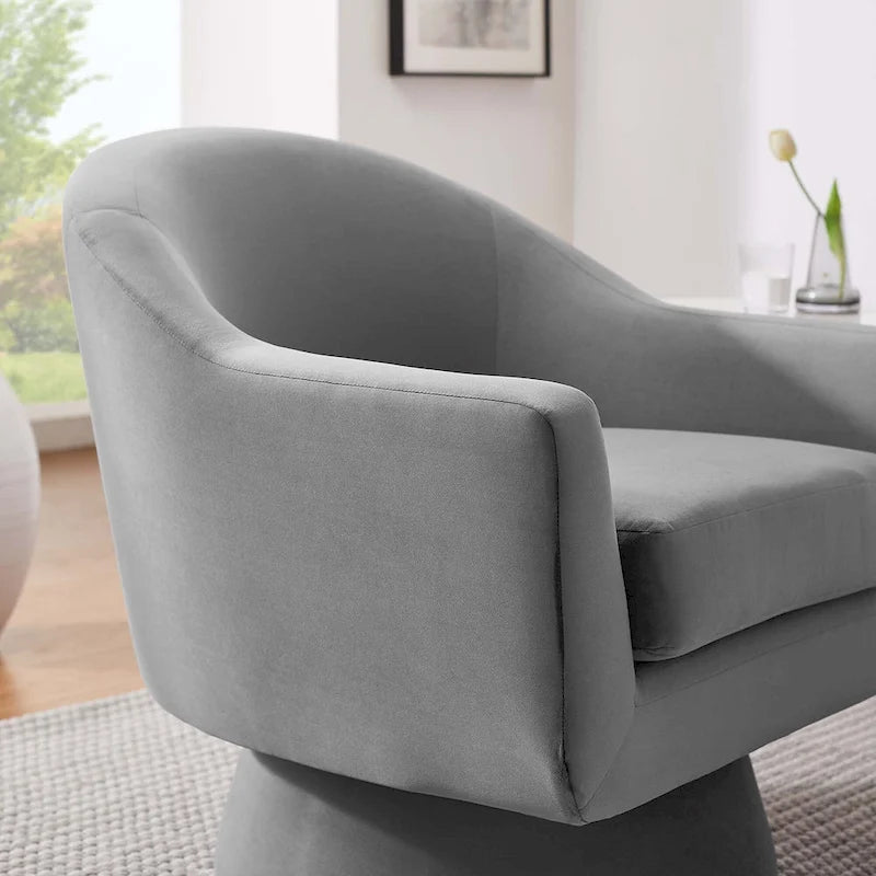 Fauteuil pivotant Astral Performance en velours et bois