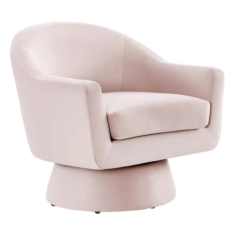 Fauteuil pivotant Astral Performance en velours et bois