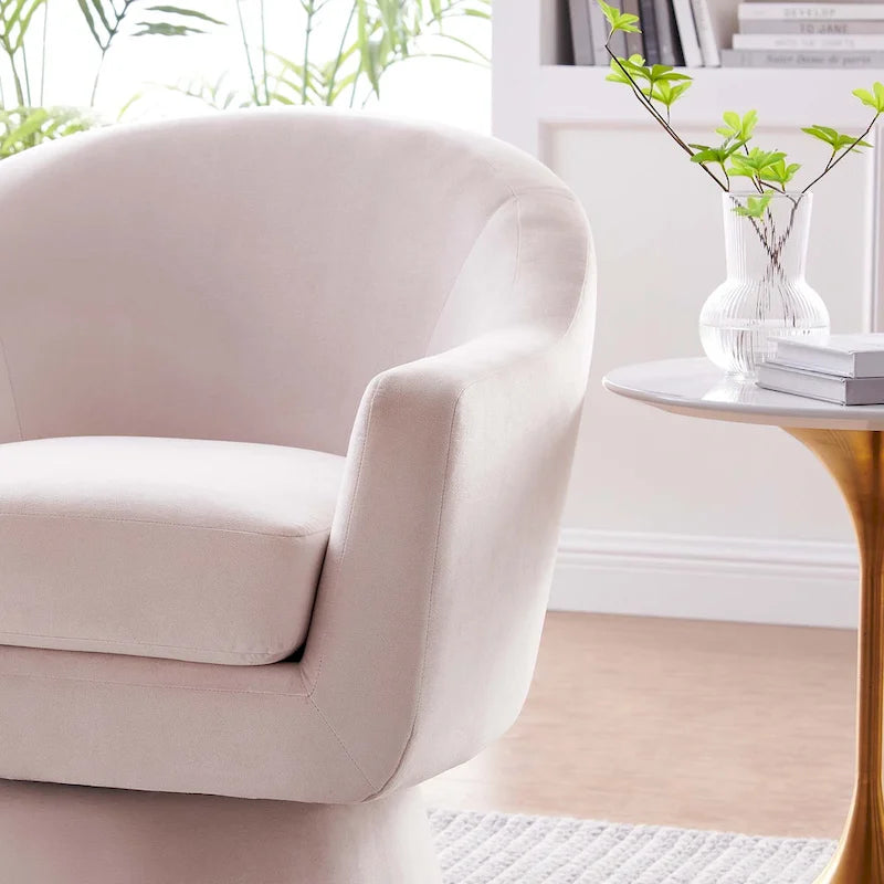 Fauteuil pivotant Astral Performance en velours et bois