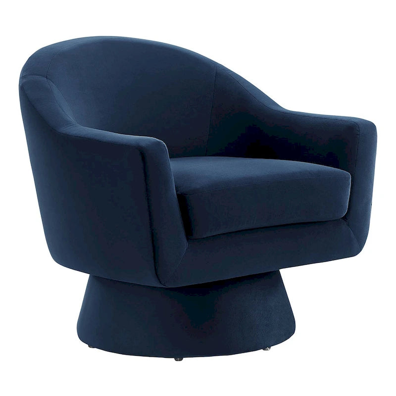 Fauteuil pivotant Astral Performance en velours et bois