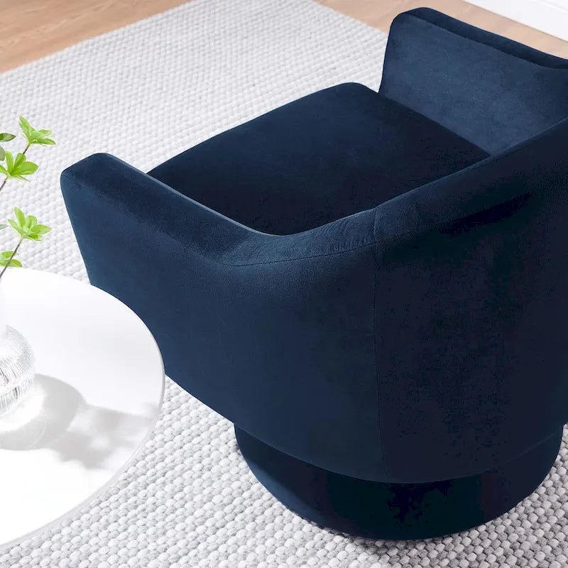 Fauteuil pivotant Astral Performance en velours et bois