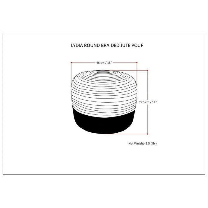 Pouf rond marron WYNDENHALL