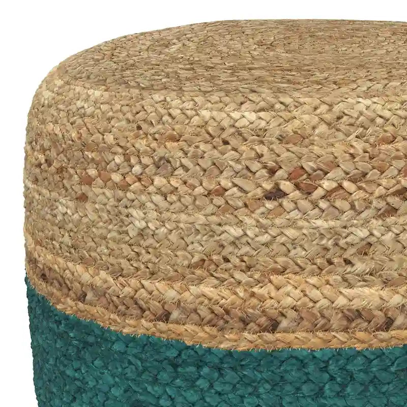 Pouf rond marron WYNDENHALL