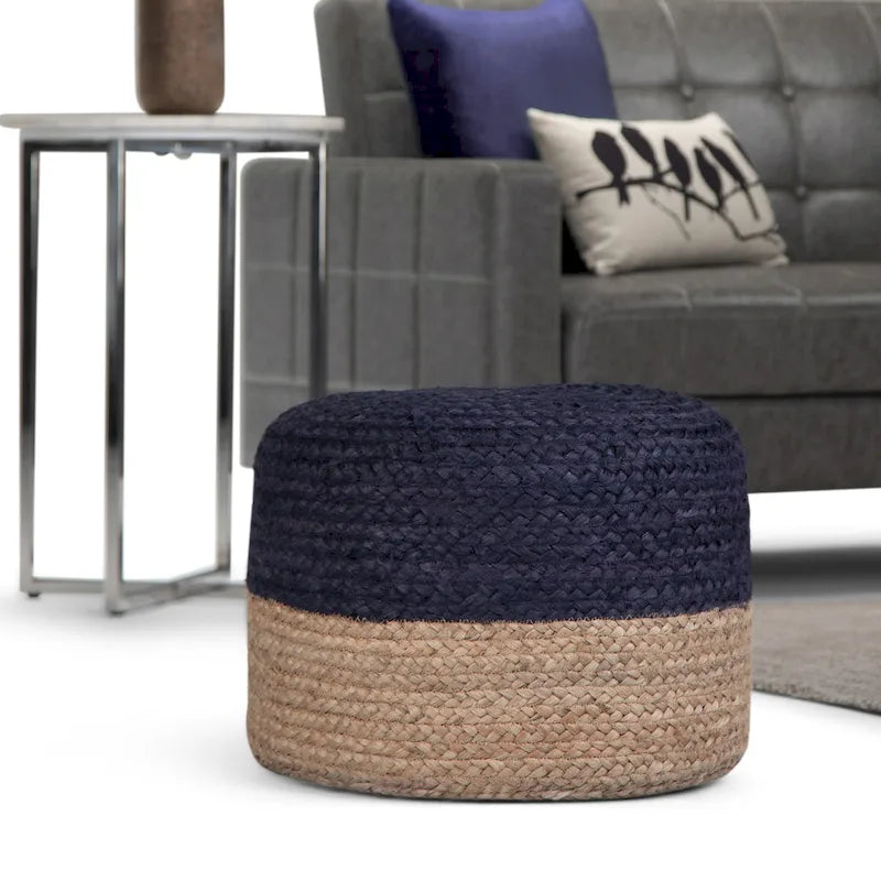 Pouf rond marron WYNDENHALL