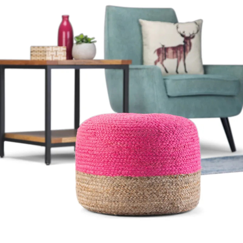 Pouf rond marron WYNDENHALL