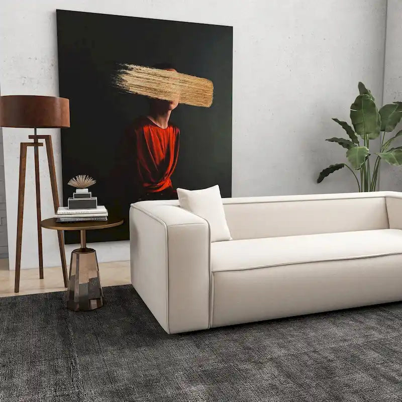 Canapé Belinda style Mid-Century Modern, canapé de salon en bouclette française