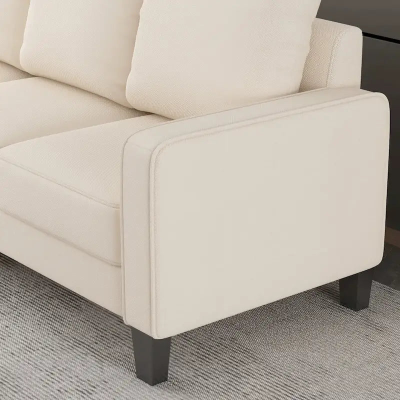 Canapé moderne en tissu beige pour salon