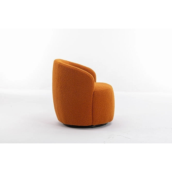 Fauteuil pivotant Teddy en tissu, fauteuil tonneau