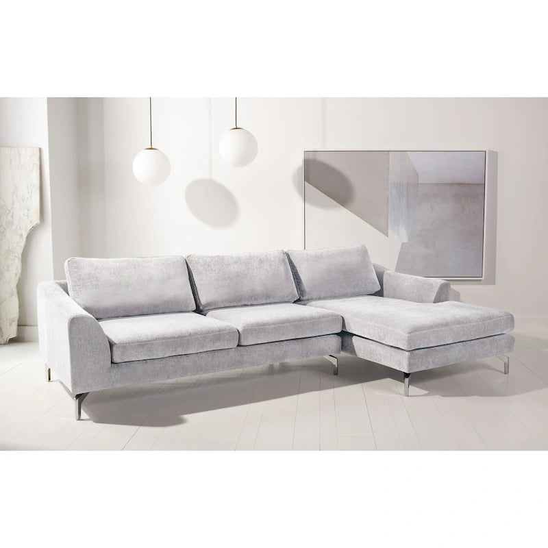 Canapé en velours gris anthracite SAFAVIEH Couture Nicholsen