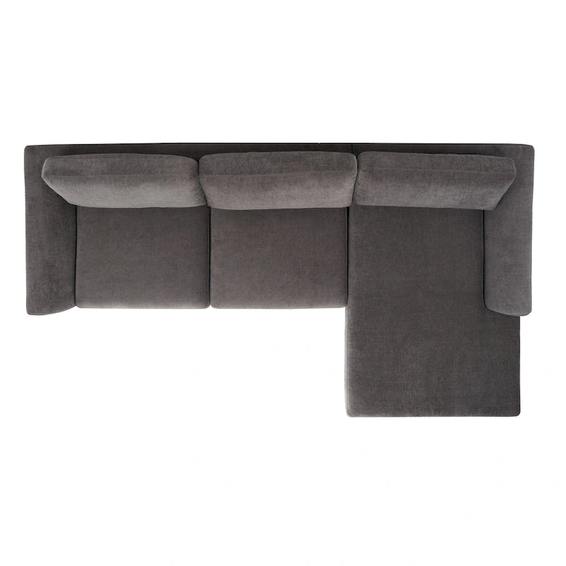 Canapé en velours gris anthracite SAFAVIEH Couture Nicholsen